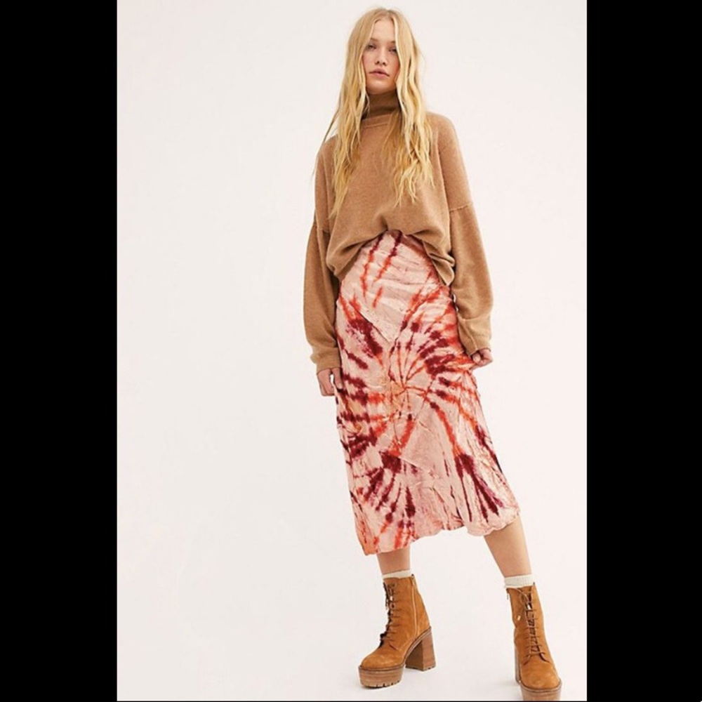 Free People Serious Swagger Tie Dye Skirt